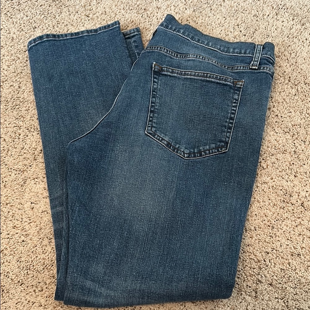 J CREW FLEX STRAIGHT Men's Blue Denim Jeans W34 L32 NWOT